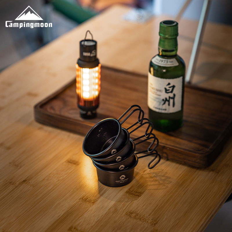 Coffee Tea Equipment - CAMPINGMOON Multifunktionaler kleiner Edelstahl-Likörbecher, tragbares Outdoor-Equipment