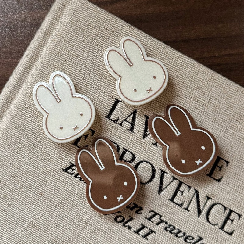 Coffee Tea Shop - Niedliche Miffy-Hasen-Haarspangen, Kawaii-Hasen-Haarklammern, Cartoon-Pony-Clips für Mädchen,