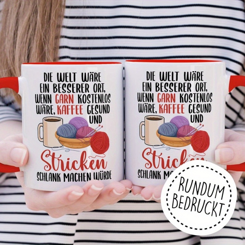 Coffee Tea Me - Lustige Strick-Tasse - „Wenn das Häkeln