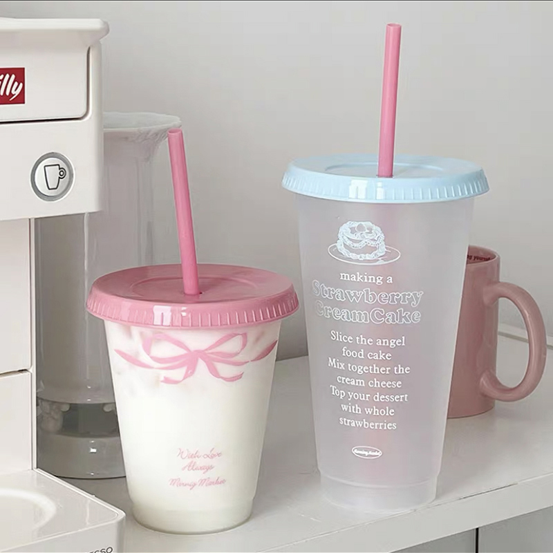 Coffee Tea Equipment - Kawaii wasser becher mit deckel stroh