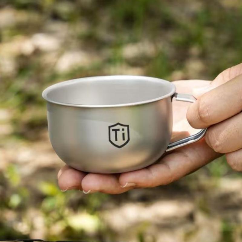 Coffee Tea Equipment - MINI Camping-Wasserbecher aus Titanlegierung, tragbarer Tee-
