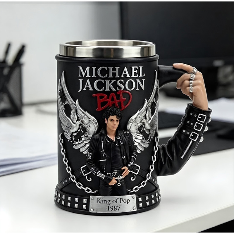 Coffee Tea Shop - Michael Jackson King of Pop 3D-Harz-Becher