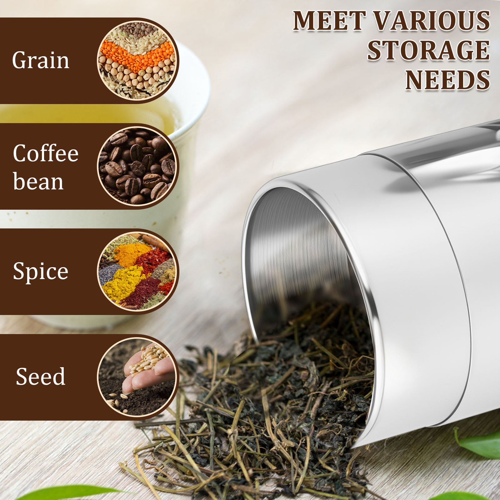 Edelstahl Tee Blatt Dosen Kani – Coffee Tea Leaf And Bean Bewertung und Preis